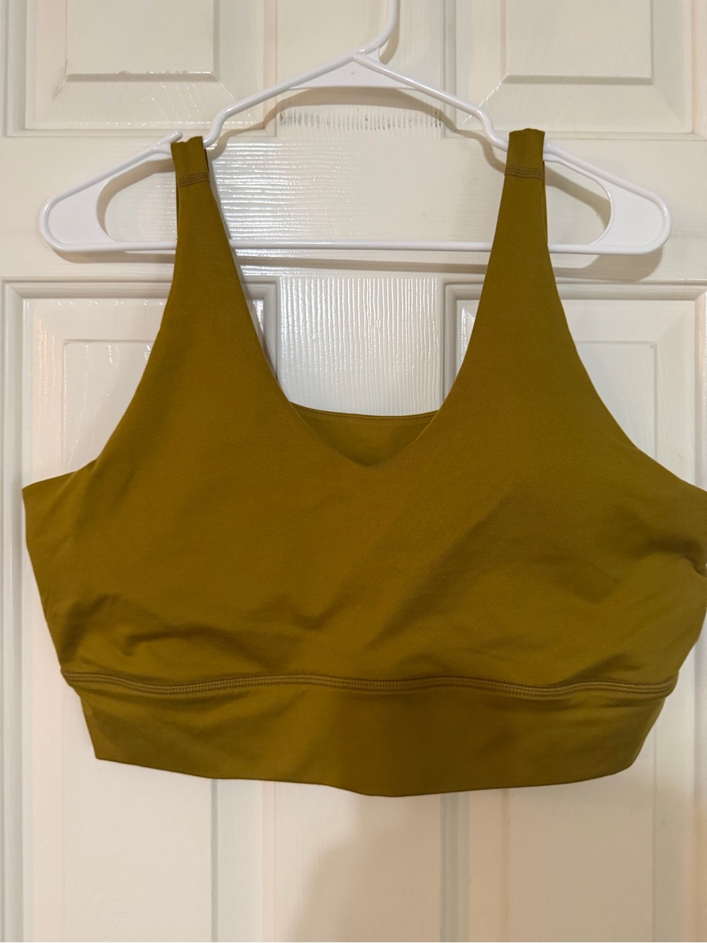 Wireless Olive Sports Bralette with Wide Straps